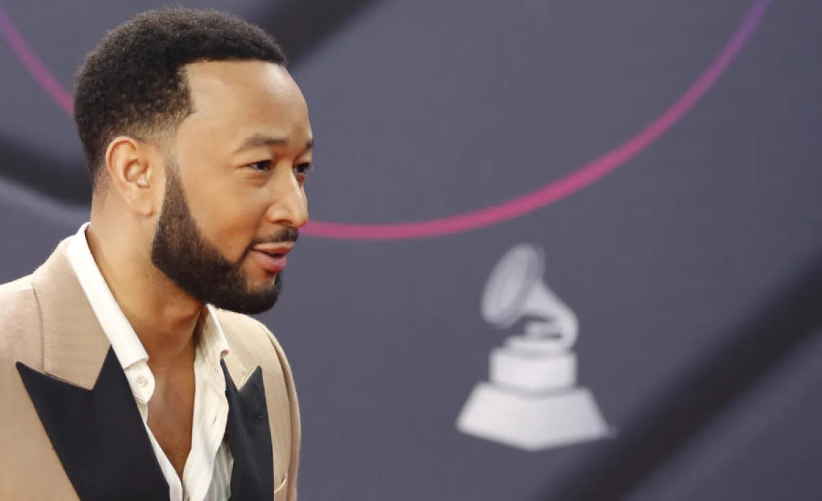 US singer-songwriter John Legend arrives for the 23rd Annual Latin Grammy awards at the Mandalay Bay's Michelob Ultra Arena in Las Vegas, Nevada, on November 17, 2022. Ronda CHURCHILL / AFP