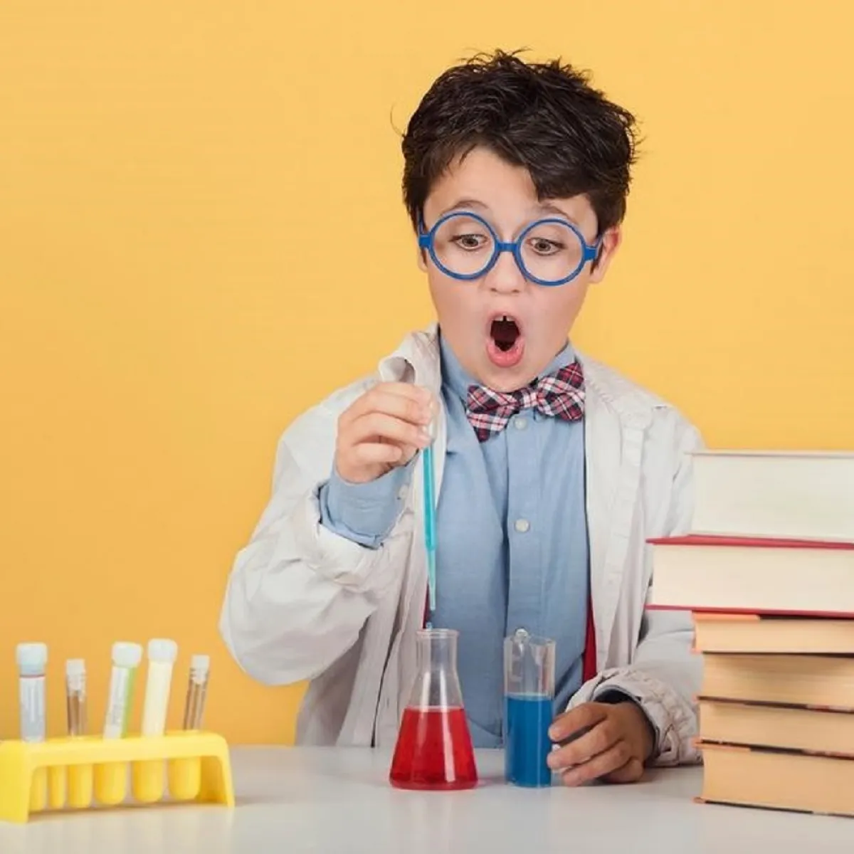 صورة لطفل يبدو عبقرياً
