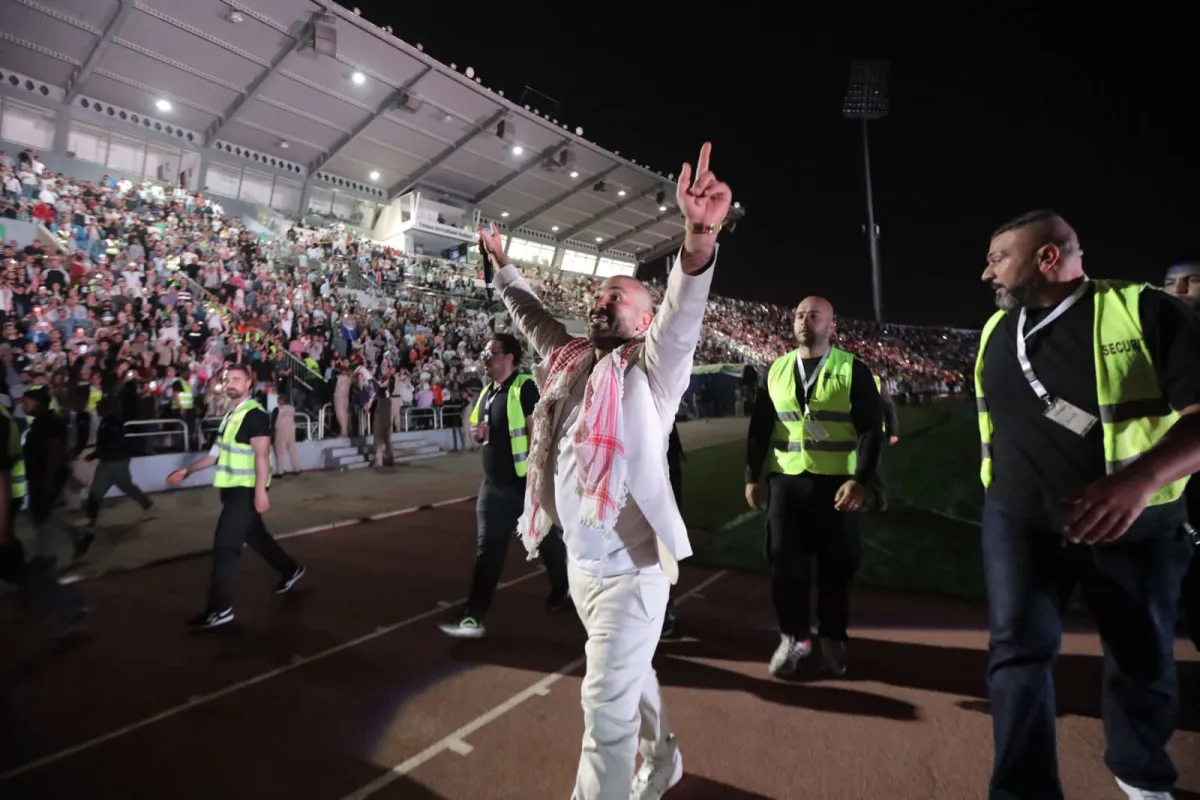 أحمد سعد في الحفل الذي أقيم بمناسبة زفاف ولي عهد الأردن الأمير الحسين- الصورة من المركز الإعلامي للفنان أحمد سعد