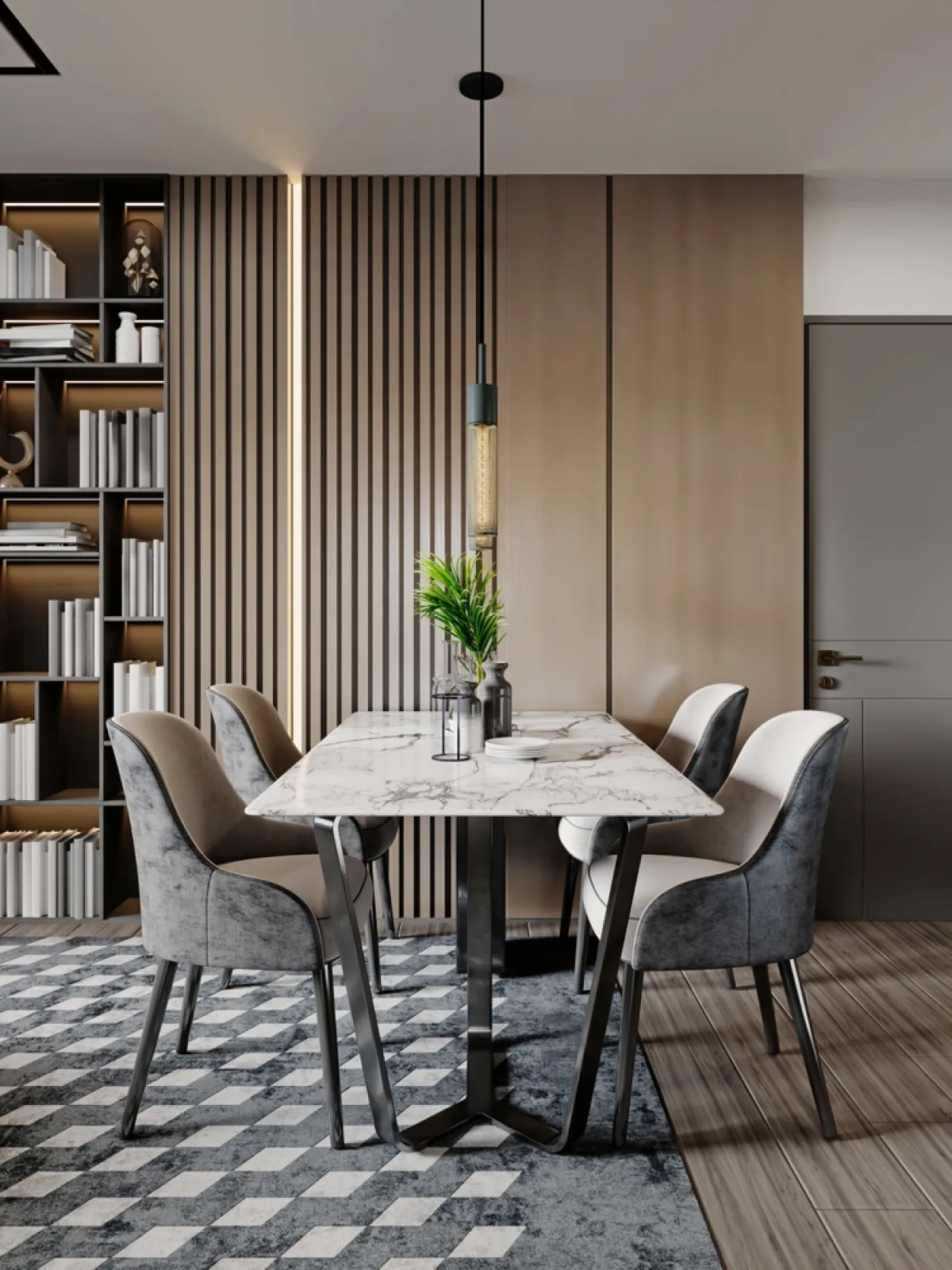 ديكورات جذابة في غرف الطعام 