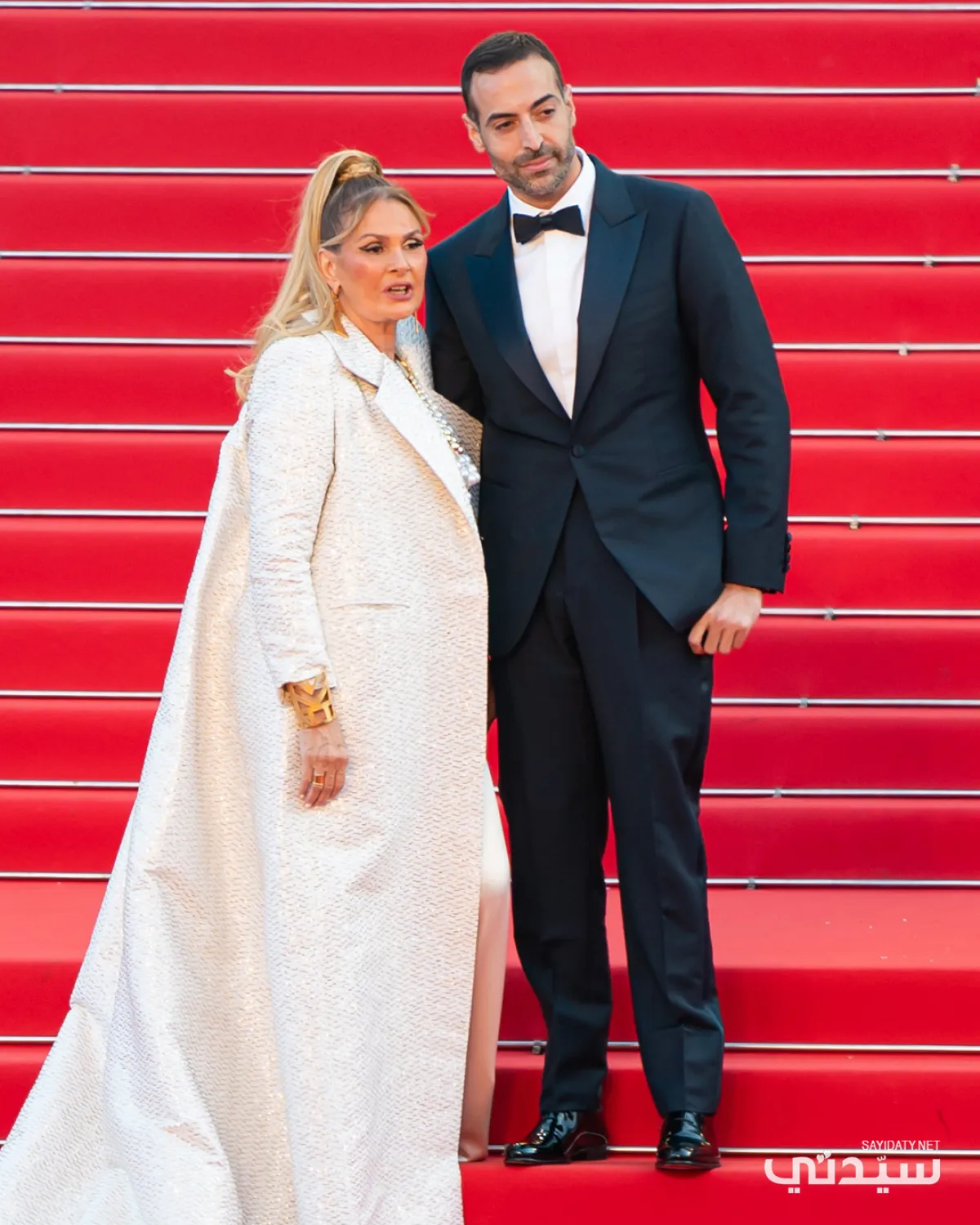 الأستاذ محمد التركي ويسرا-الصورة خاصة بـ"سيدتي"- تصوير يوسف بوهوش