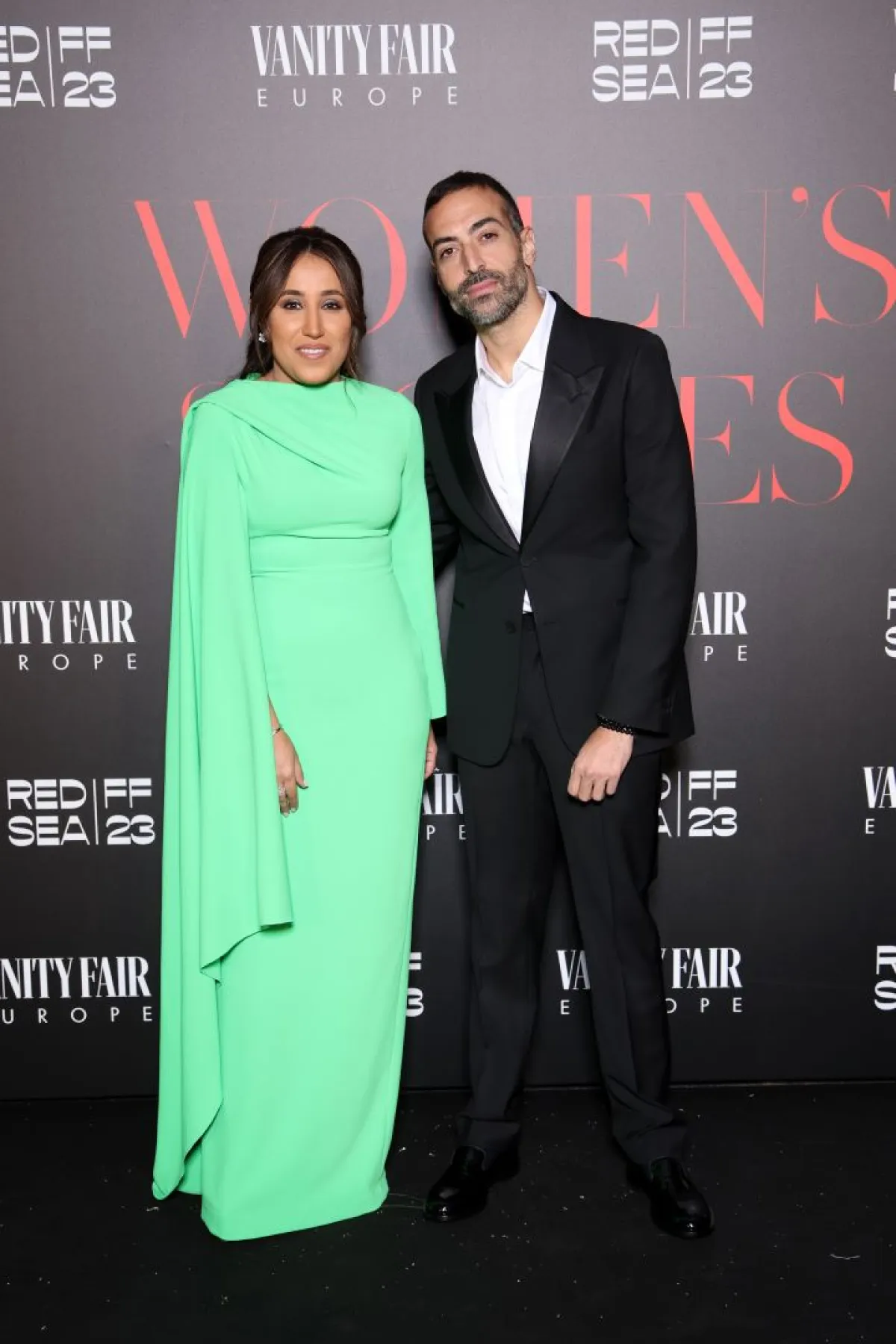 جمانا الراشد Jomana Alrashid ومحمد التركي Mohammed Al Turki في مهرجان البحر الأحمر السينمائي الدولي "Women's Stories Gala" (المصدر: Daniele Venturelli/Getty Images for Red Sea IFF)
