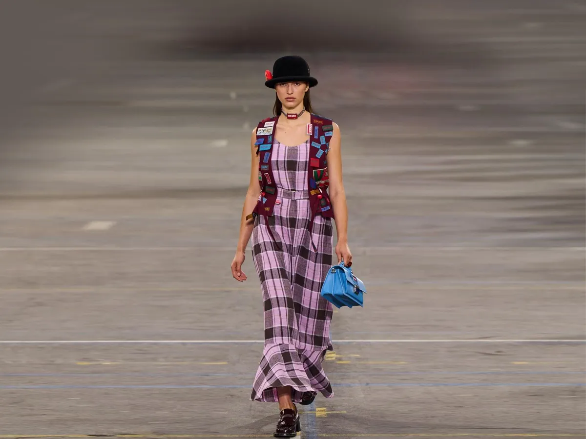 فستان كارو طويل من  كنزو «Kenzo» 