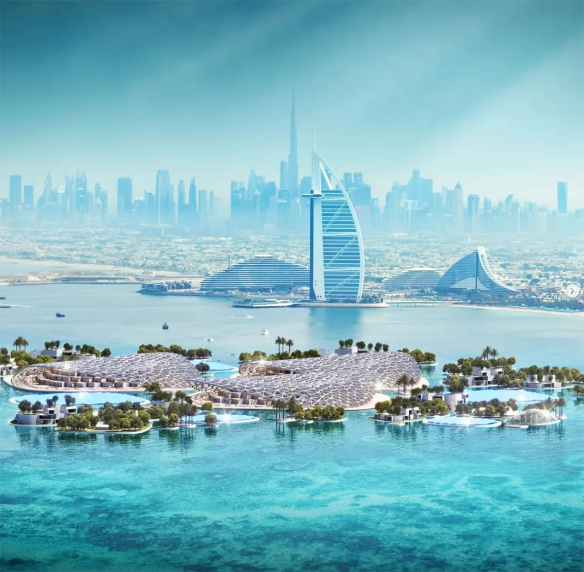 شعاب دبي أكبر مشروع "لإنعاش المحيطات" في العالم. الصورة من إنستغرام urbplanning