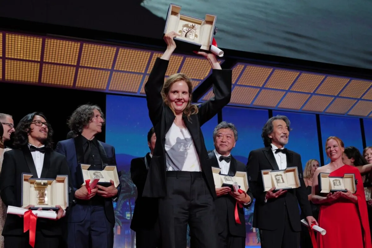 المخرجة Justine Triet في مهرجان كان السينمائي  (مصدر الصورة : LOIC VENANCE / AFP)