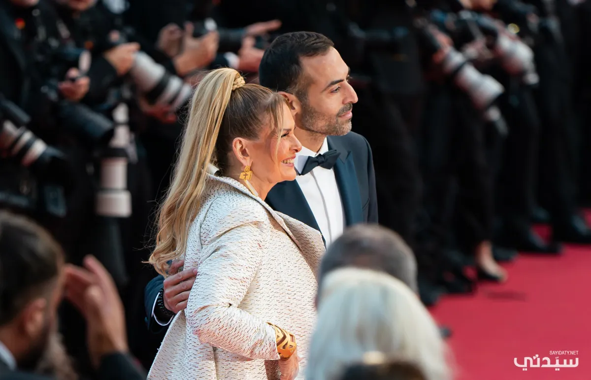 الأستاذ محمد التركي ويسرا-الصورة خاصة بـ"سيدتي"- تصوير يوسف بوهوش