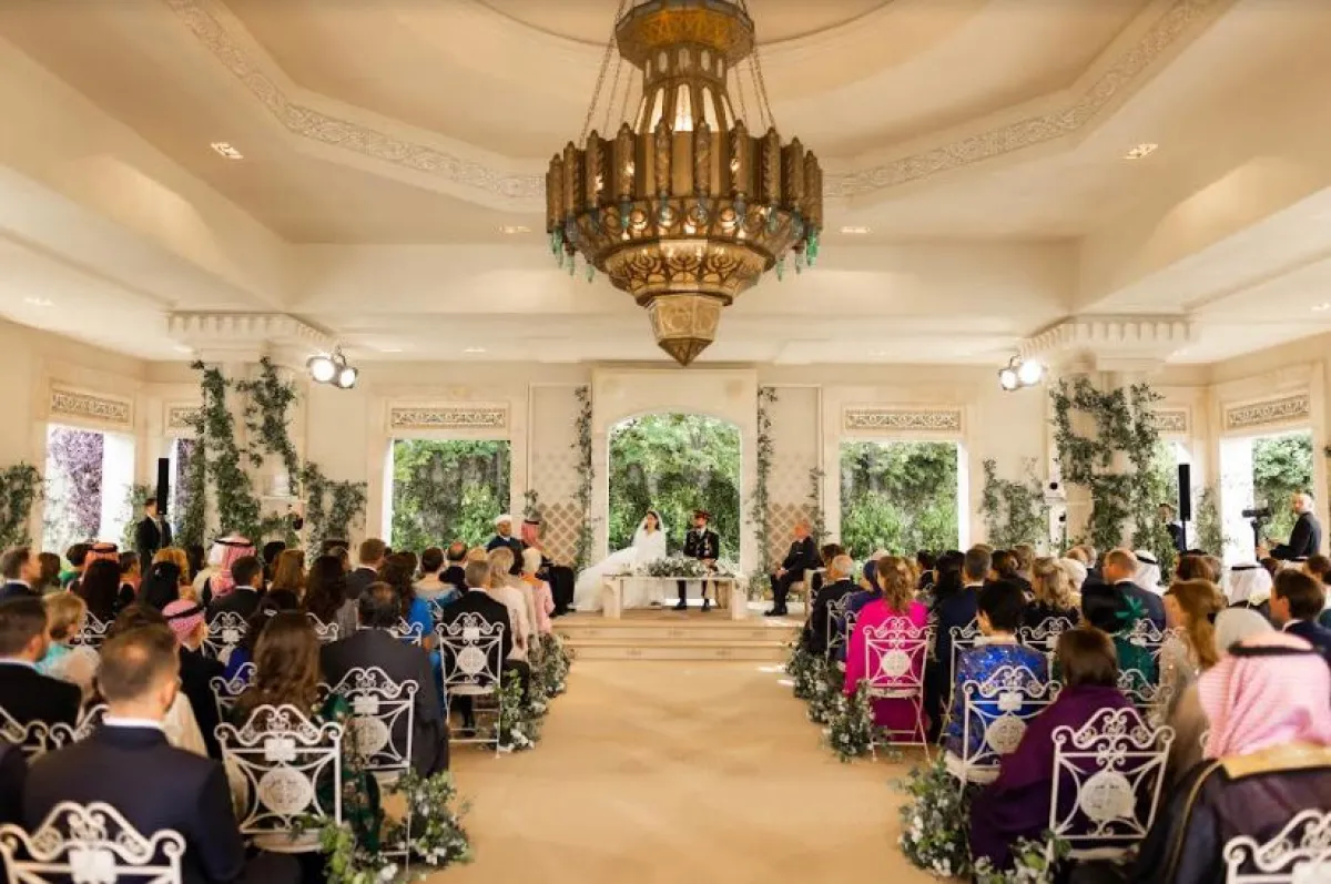 عقد قران الأمير الحسين على الأميرة رجوة الحسين - مصدر الصورة: الديوان الملكي الهاشمي