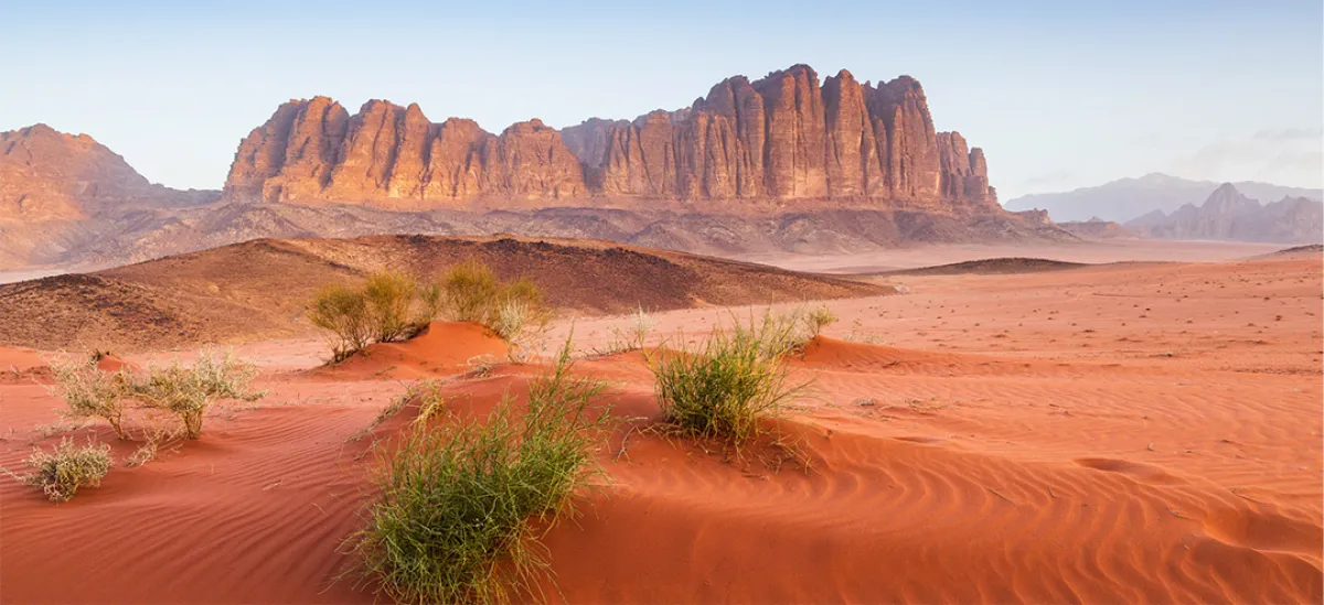 وادي رم يشتهر بتكويناته الجيولوجية 