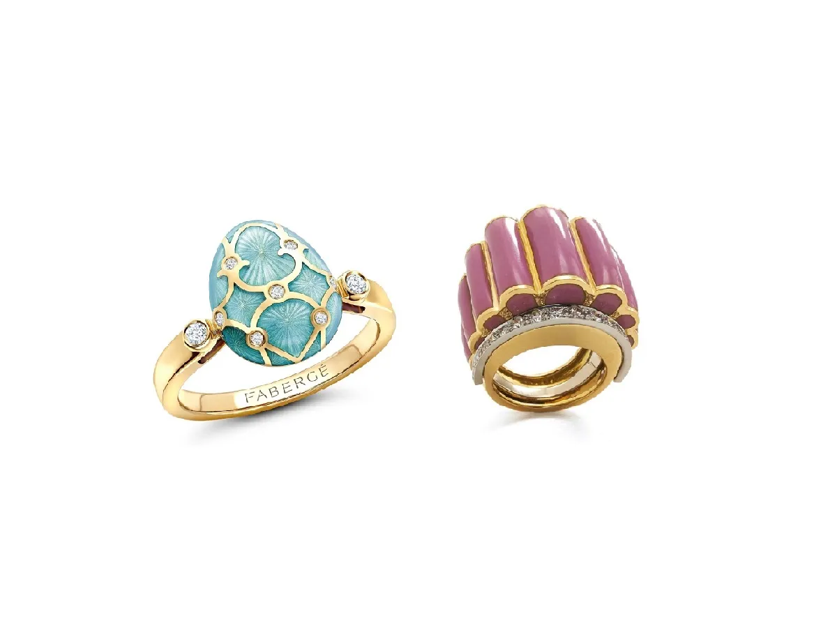 خواتم مزينة بالأناميل لإطلالة عصرية جذابة في صيف 2023