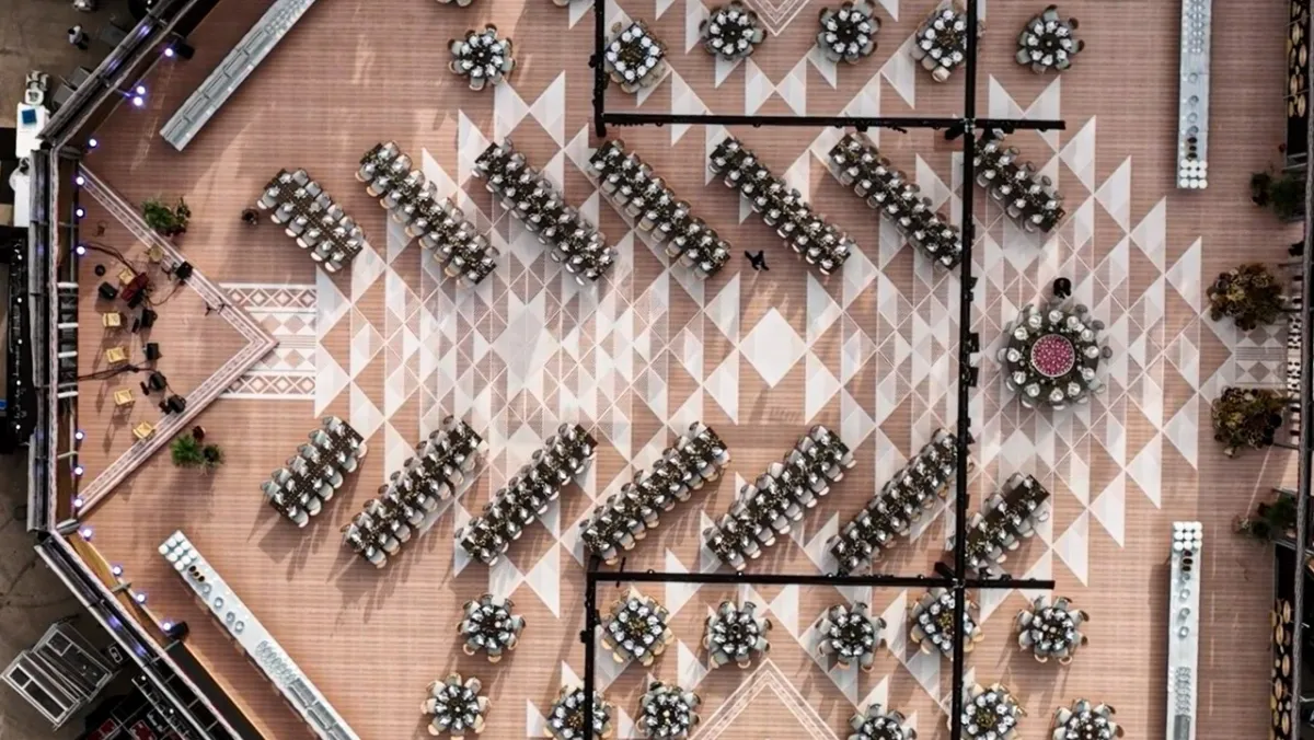 لقطة علوية للمكان