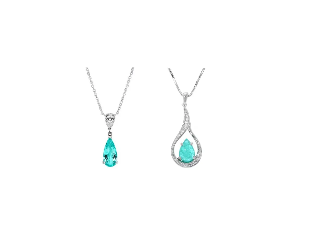 حجر القوة والعدالة.. قلادات مرصعة بأحجار تورمالين بارايبا