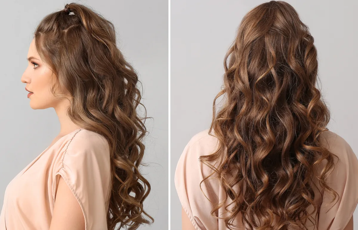 تسريحات شعر نازلة على الظهر