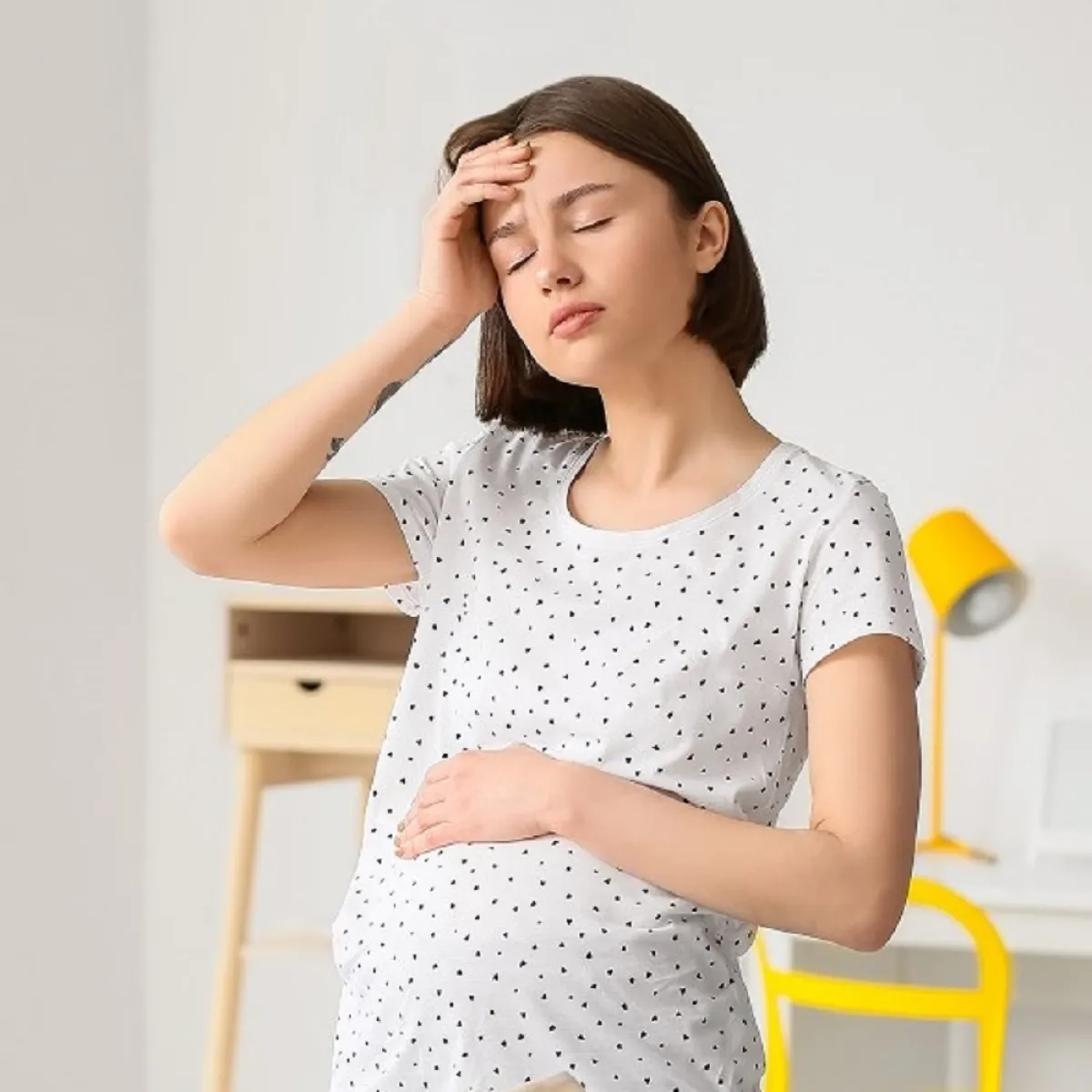 صورة لحامل تشعر بالتعب