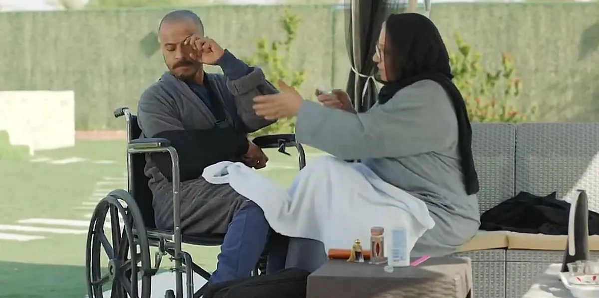 عبدالله الطراروة وسعاد عبدالله في مسلسل مجاريح الصورة من حسابه على الانستغرام