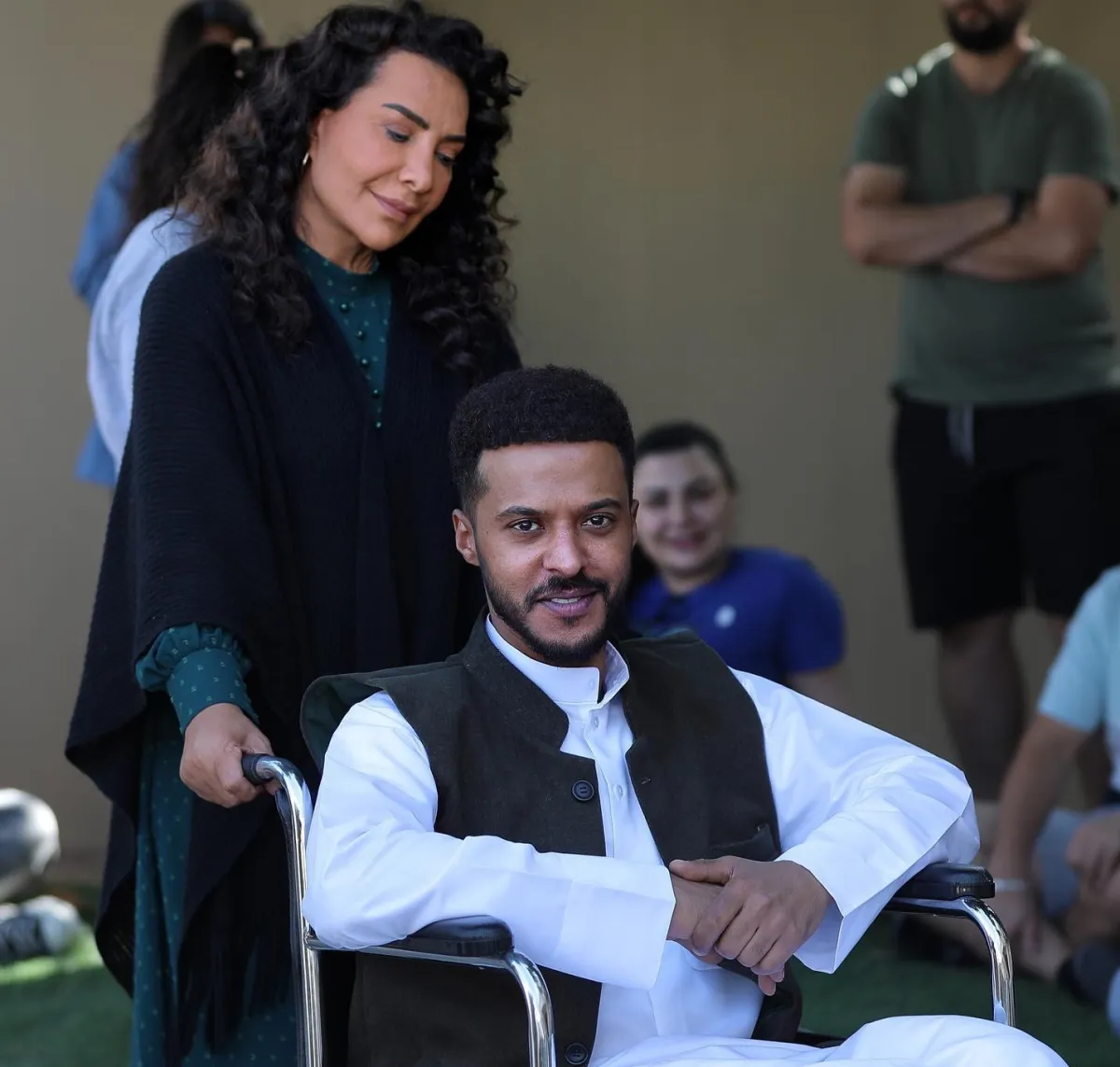 عبدالله الطراروة وهدي حسين في مسلسل ملح وسمرة الصورة من حسابه على الانستغرام