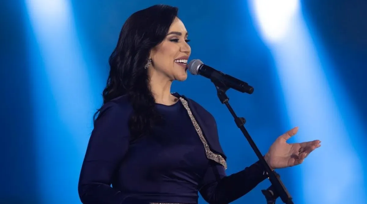 مي فاروق -الصورة من المركز  الاعلامي ل بنش مارك