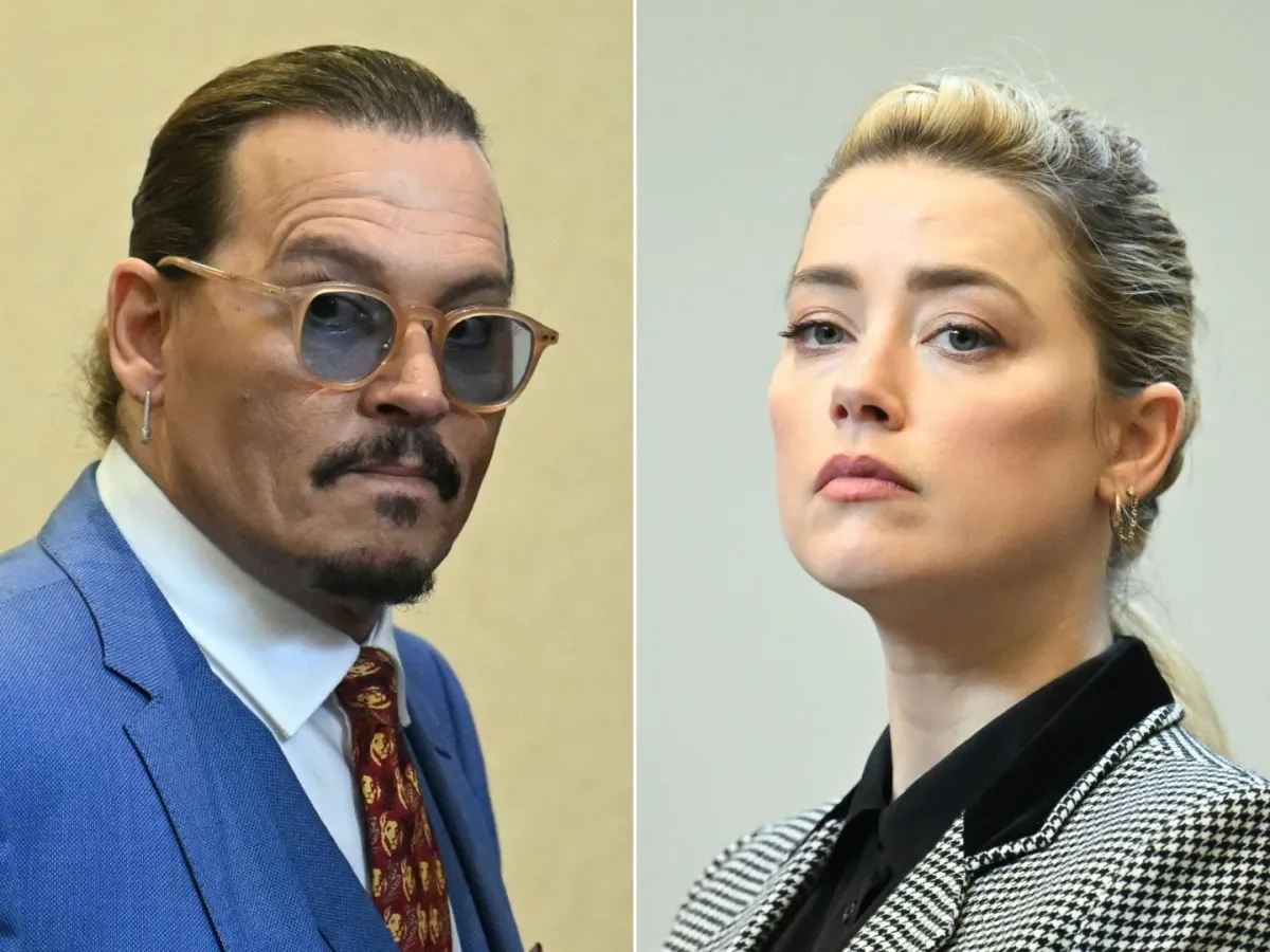 آمبر هيرد وجوني ديب (combination of pictures shows Johnny Depp  and Amber Heard). مصدر الصورة: JIM WATSON / POOL / AFP
