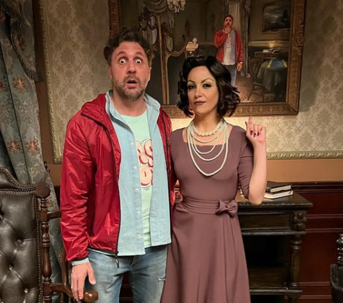 هشام ماجد وريهام عبد الغفور من مسلسل اللعبة- الصورة من حساب هشام ماجد على إنستغرام