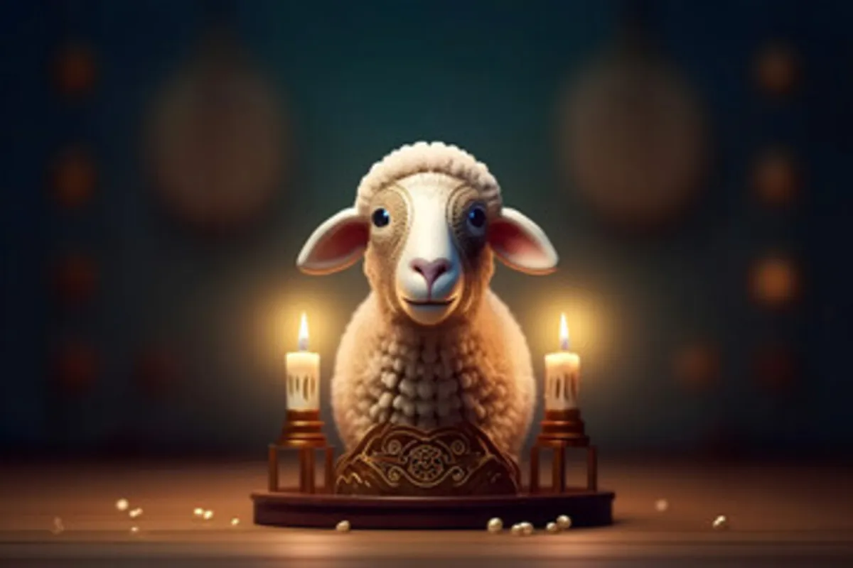 صورة تعبر عن خروف العيد وبهجته