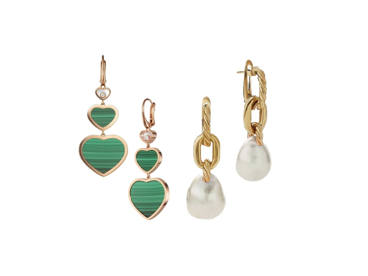 موديلات أقراط متدلية مناسبة للوجه البيضاوي