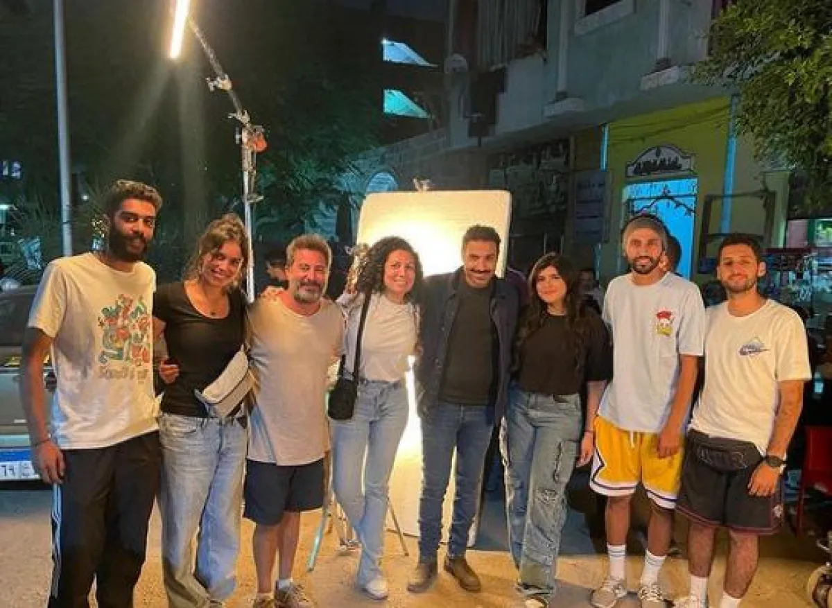 كواليس مسلسل بدم بارد -الصورة من صفحة مصممة الأزياء ريم العدل على إنستغرام