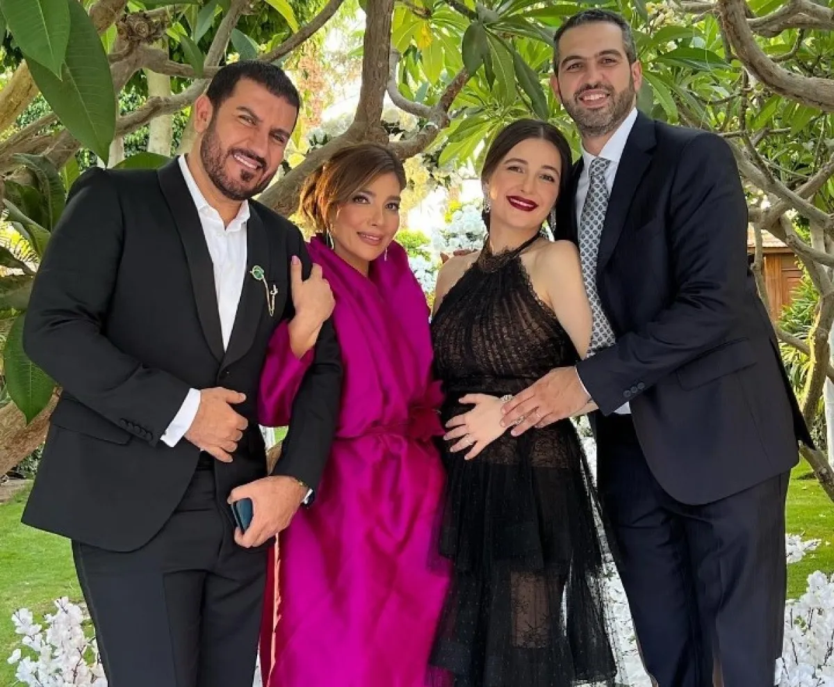 شام الذهبي وعائلتها من حفل زفاف أنس- الصورة من حساب شام الذهبي على إنستغرام