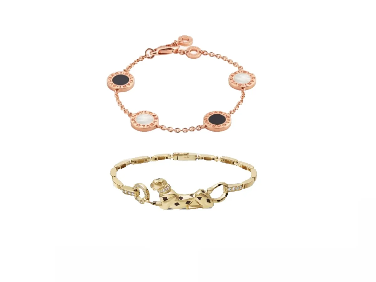 أساور مرنة مرصوفة بالأونيكس الأسود لإطلالة فاخرة لعروس عيد الأضحى