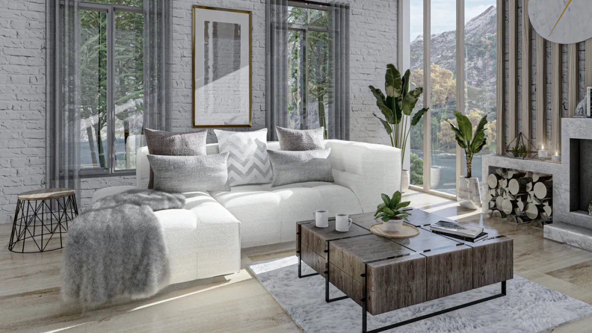 منزل حديث مطعّم بالطراز الريفي 