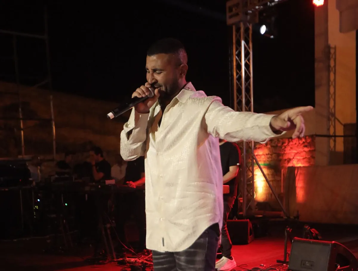 احمد سعد  في  حفلته *الصورة من  حساب  احمد سعد على الفيسبوك