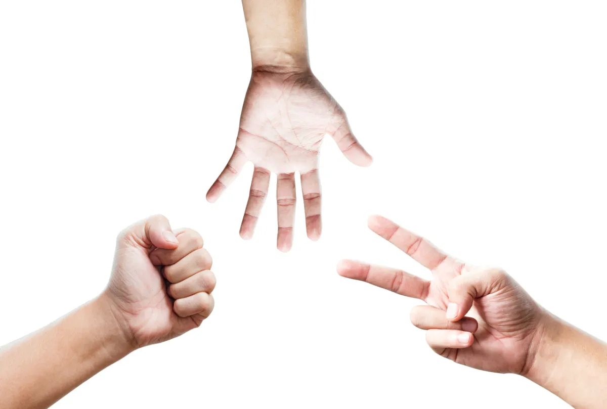 صورة لعبة مقص وورق وصخرة