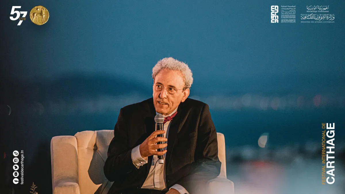 كمال الفرجاني مدير المهرجان في  ندوته الصحفية مساء أمس- الصورة من موقع المهرجان على الفيسبوك