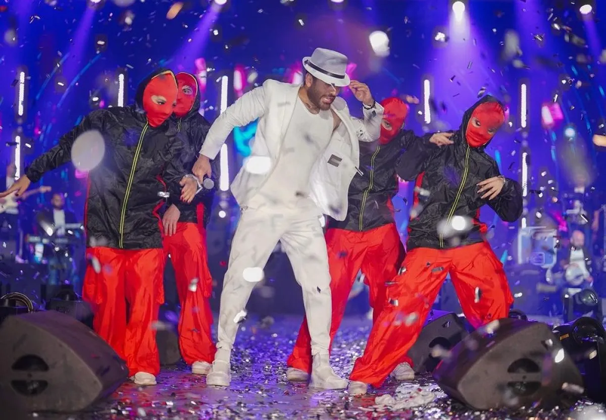 تامر حسني من حفل لبنان - الصورة من صفحته الرسمية على إنستغرام