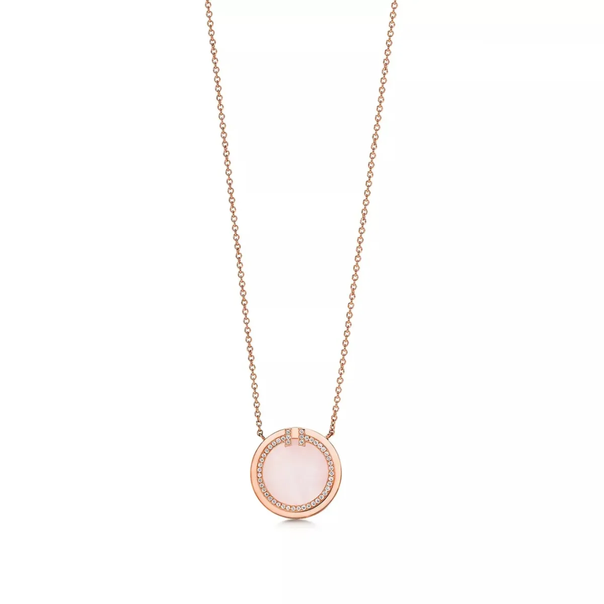 قلادة Diamond and Pink Opal Circle من تيفاني آند كو Tiffany&Co 