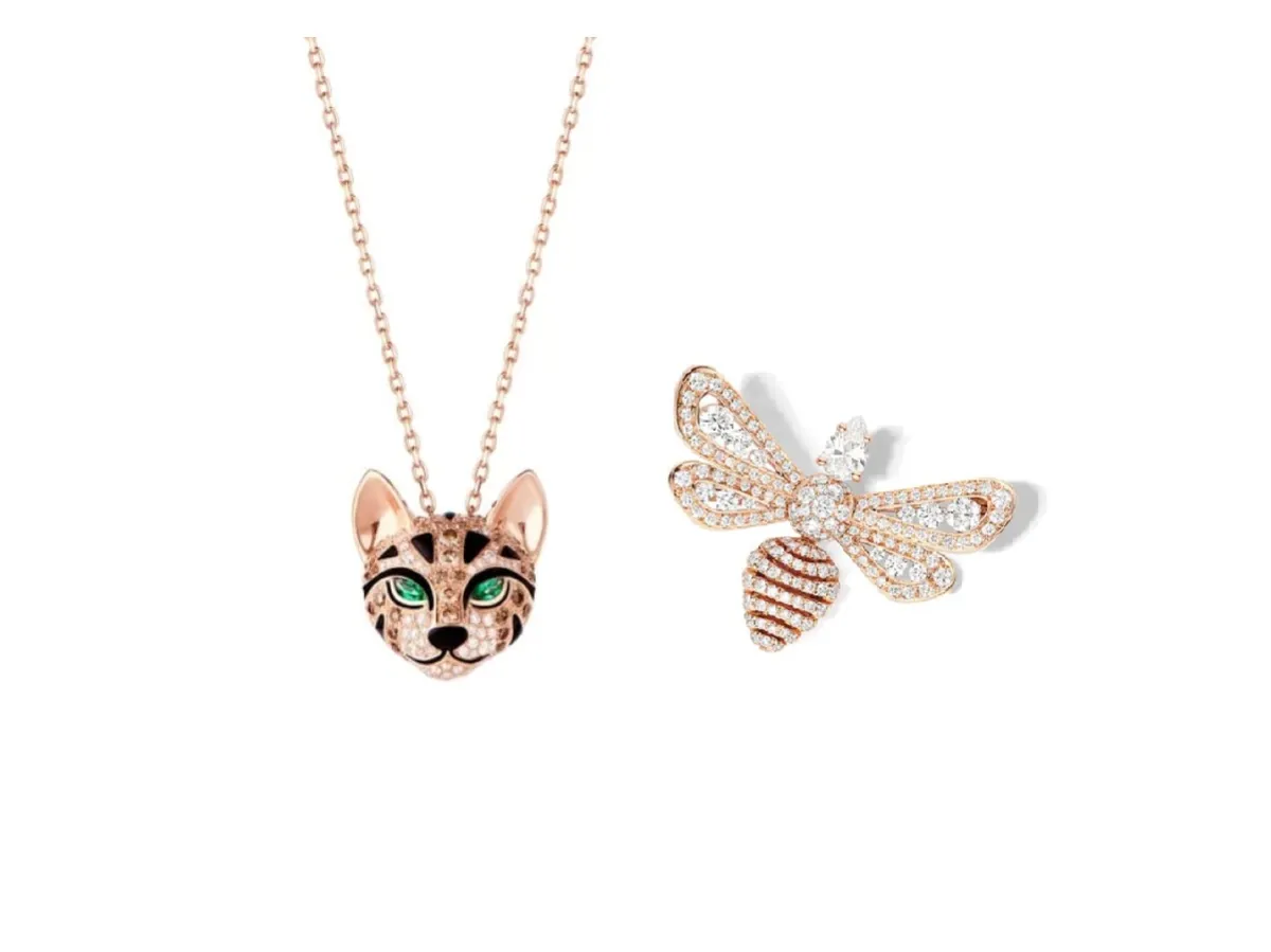 مجوهرات ذهب وردي من وحي الطبيعة لصيف 2023