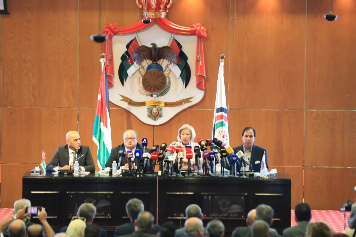 من المؤتمر الصحفي لإطلاق فعاليات مهرجان جرش- الصورة من المكتب الإعلامي للمهرجان