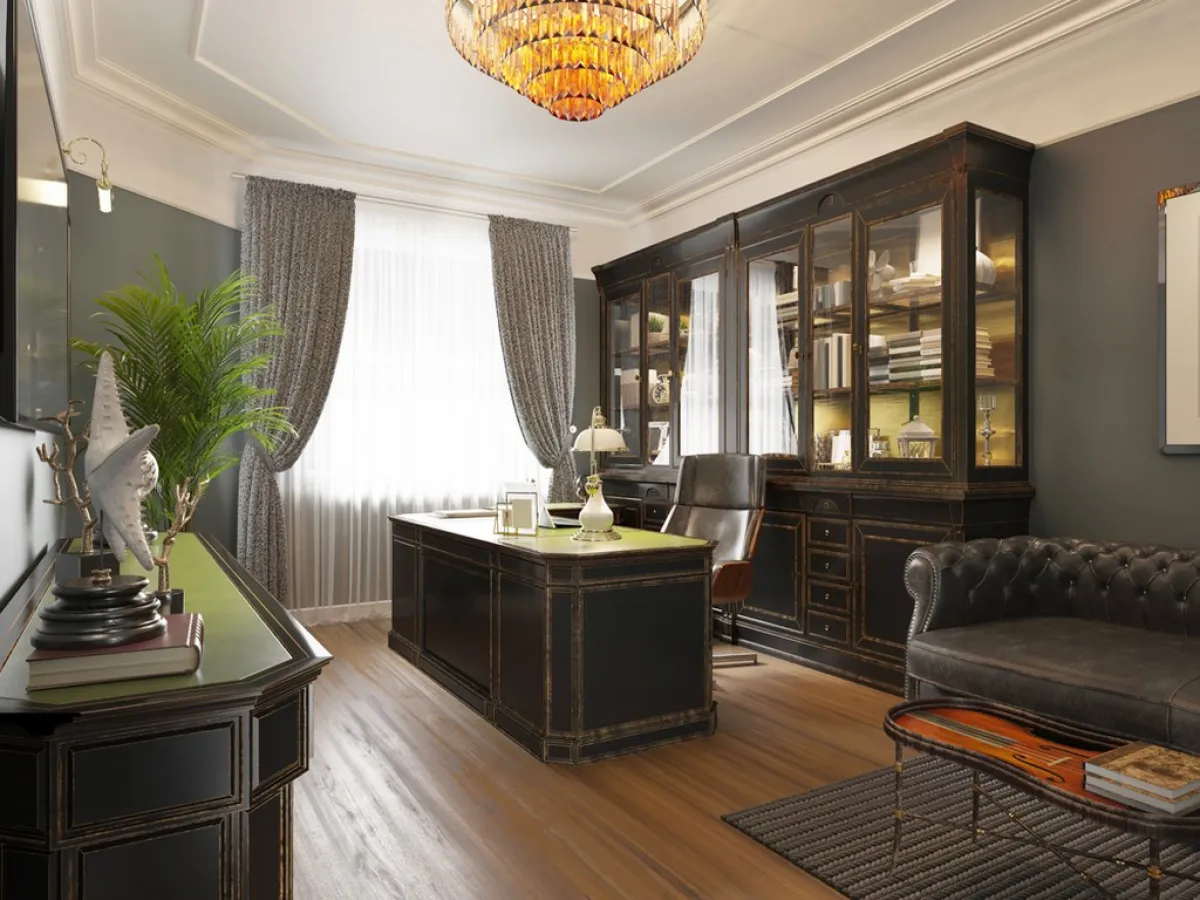 الخشب مادة رئيسة في المنزل الذي يتبع الديكور الإنجليزي