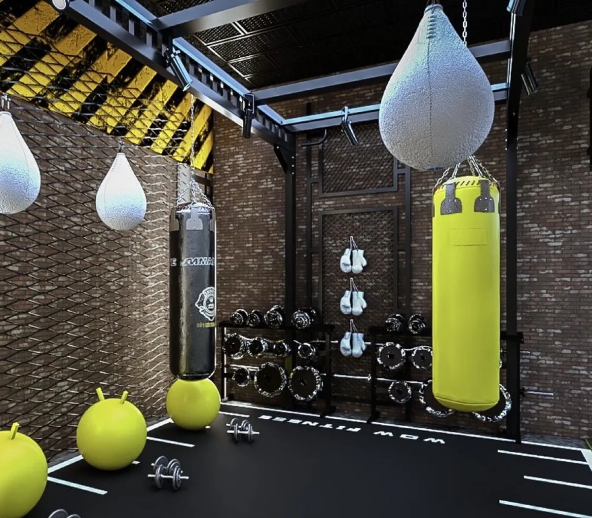 غرفة الرياضة مُستقلة بمكانها في المنزل