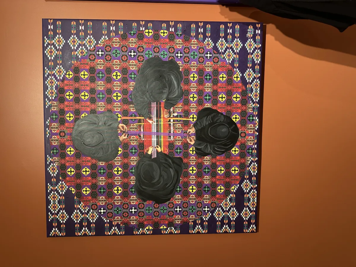 من أعمال سكنة حسن، فنانةٌ تشكيليةٌ 