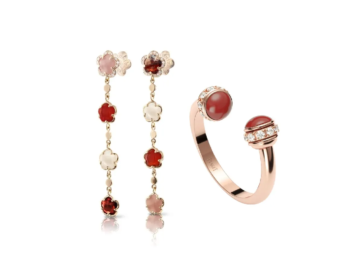 للعروس الرومانسية..عززي الحب والطاقة في زفافكِ بمجوهرات مرصوفة بحجر الكارنيليان