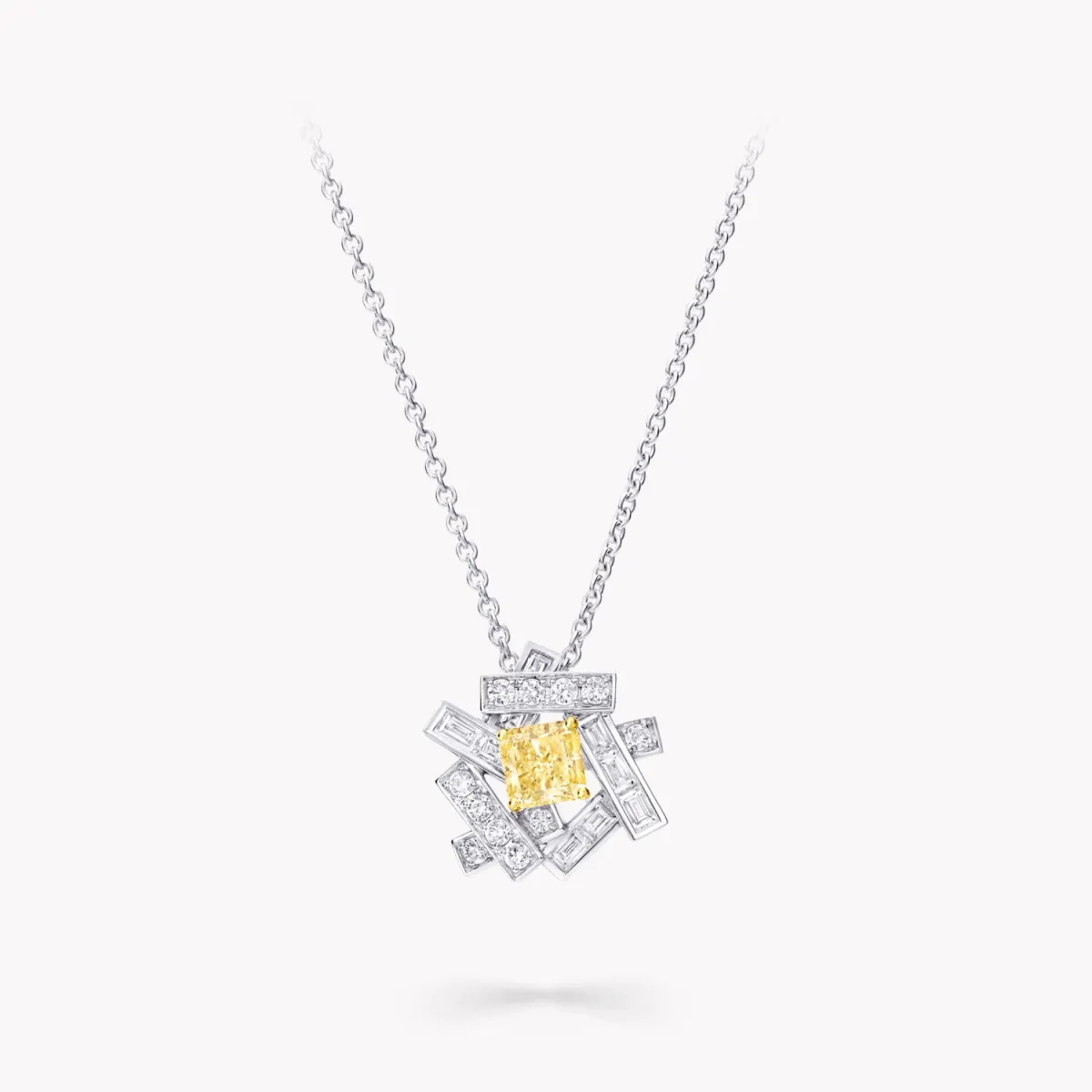 قلادة Threads Yellow and White Diamond من غراف Graff 