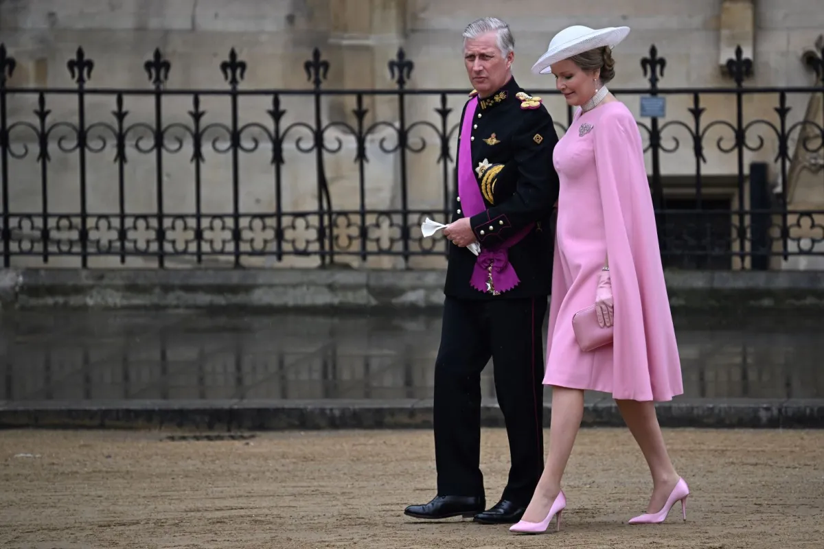 الملك فيليب والملكة ماتيلد ( King Philippe and Queen Mathilde of Belgium). مصدر الصورة: Paul ELLIS / AFP