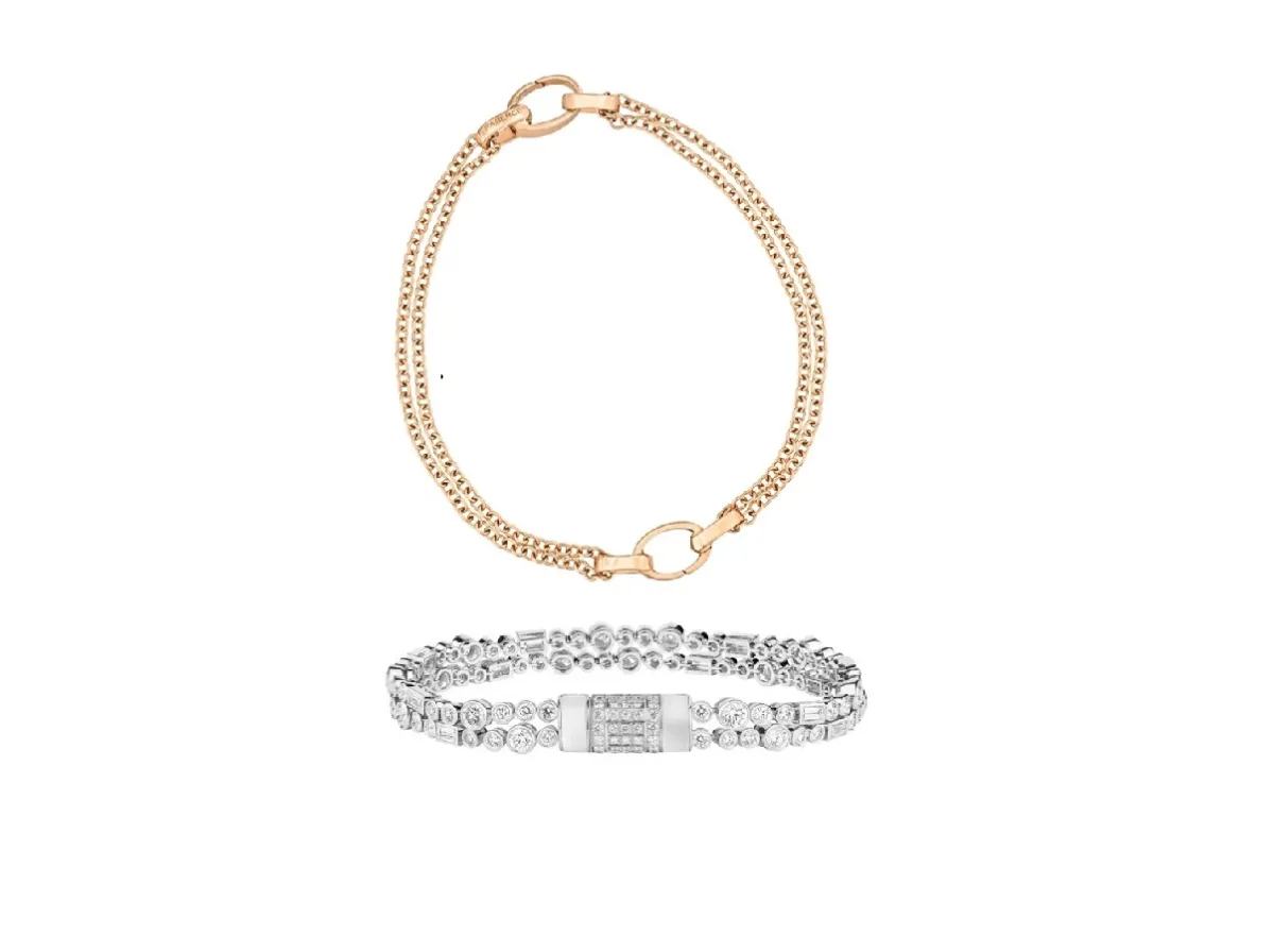 أساور ذهب مزدوجة لإطلالاتكِ العصرية الجذابة في صيف 2023