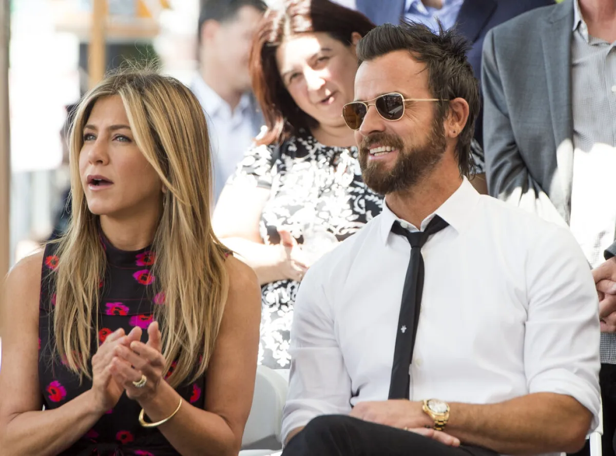 جينفير أنيستون وجاستين ثيروكس Jennifer Aniston and Justin Theroux (مصدر الصورة: VALERIE MACON / AFP)
