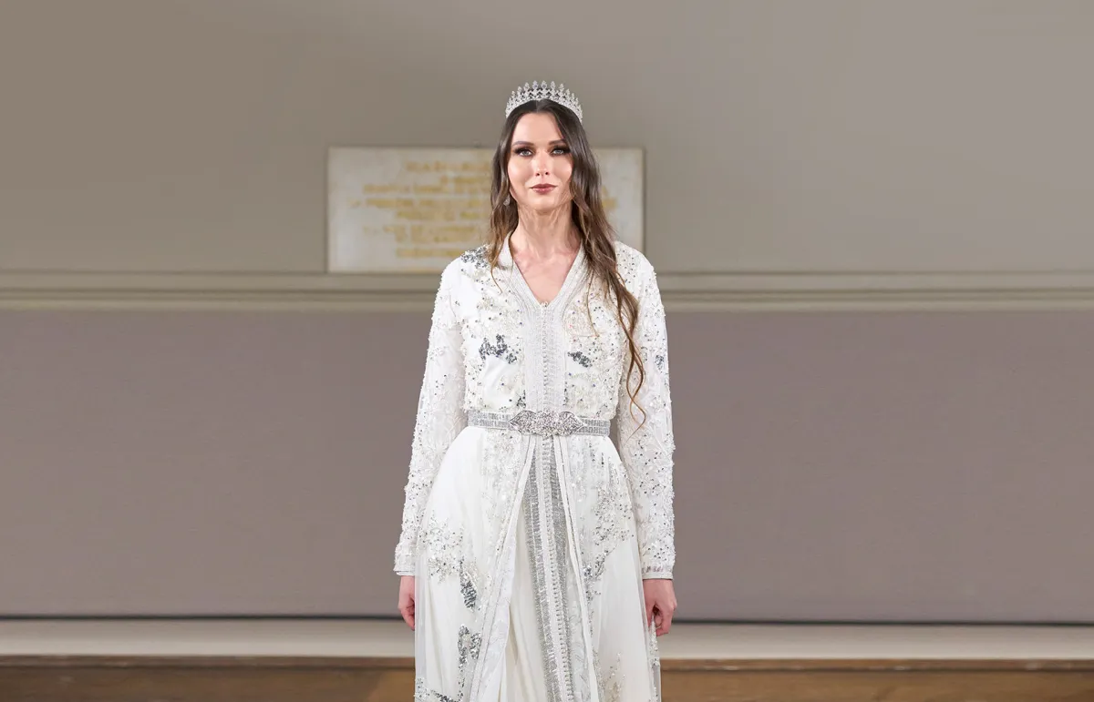 موديلات قفاطين خطوبة باللون الابيض من معتصم Mouatassim 