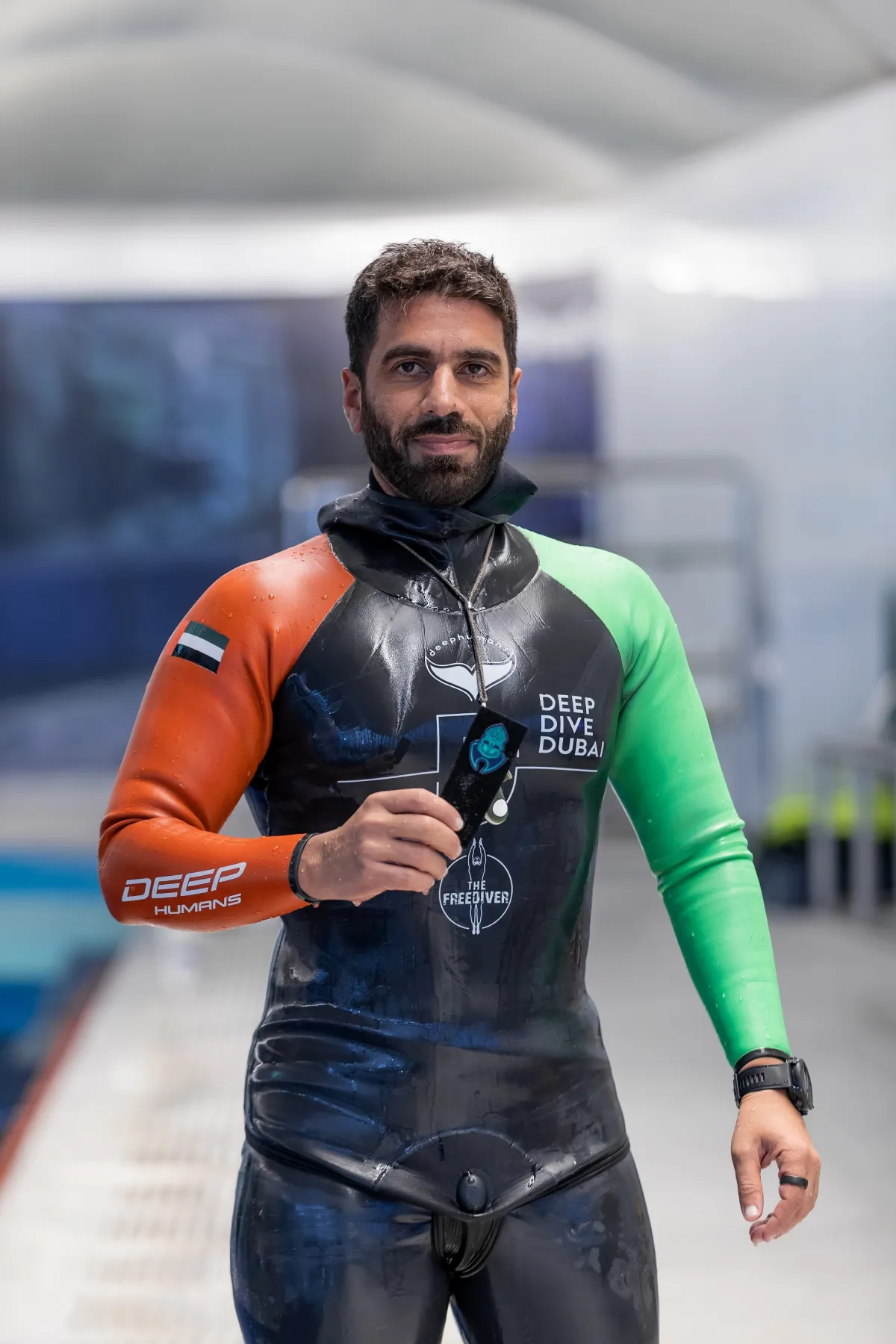 أحمد المنصور -  فئة الغوص الحر بالأعماق بوزن ثابت مع زعانف