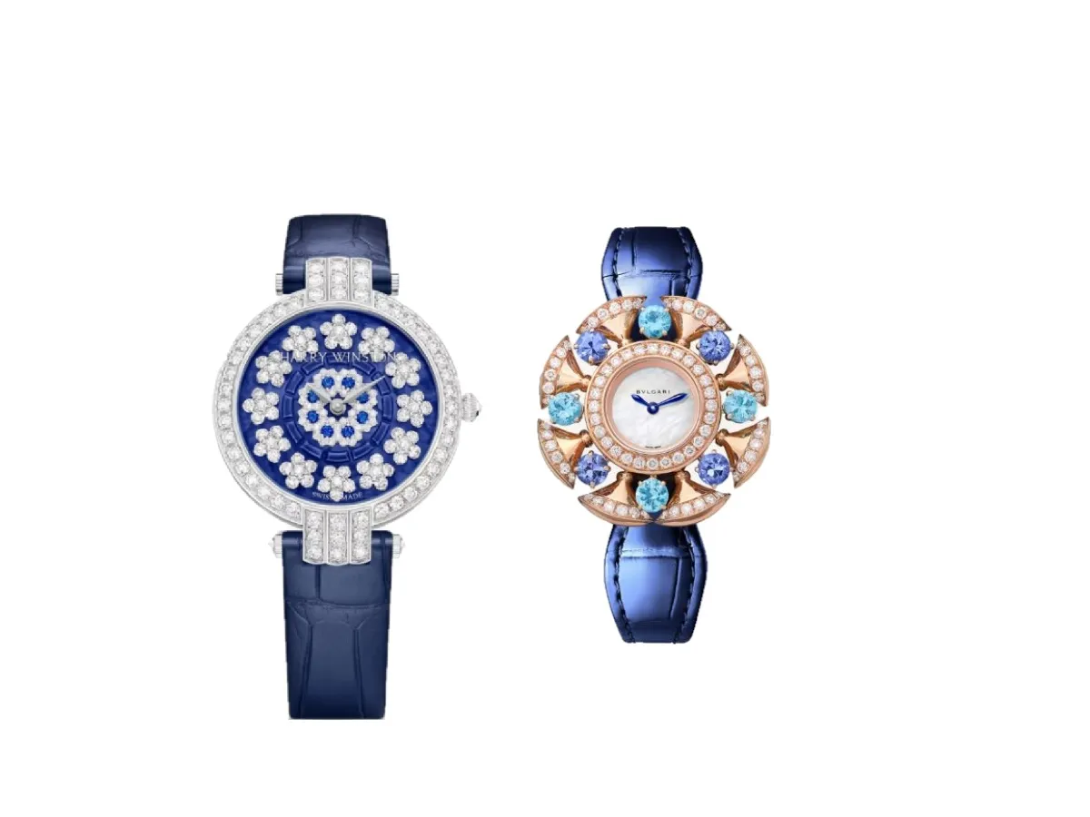 ساعات يد نسائية بسوار جلدي أزرق.. تصاميم راقية تزيدكِ فخامة