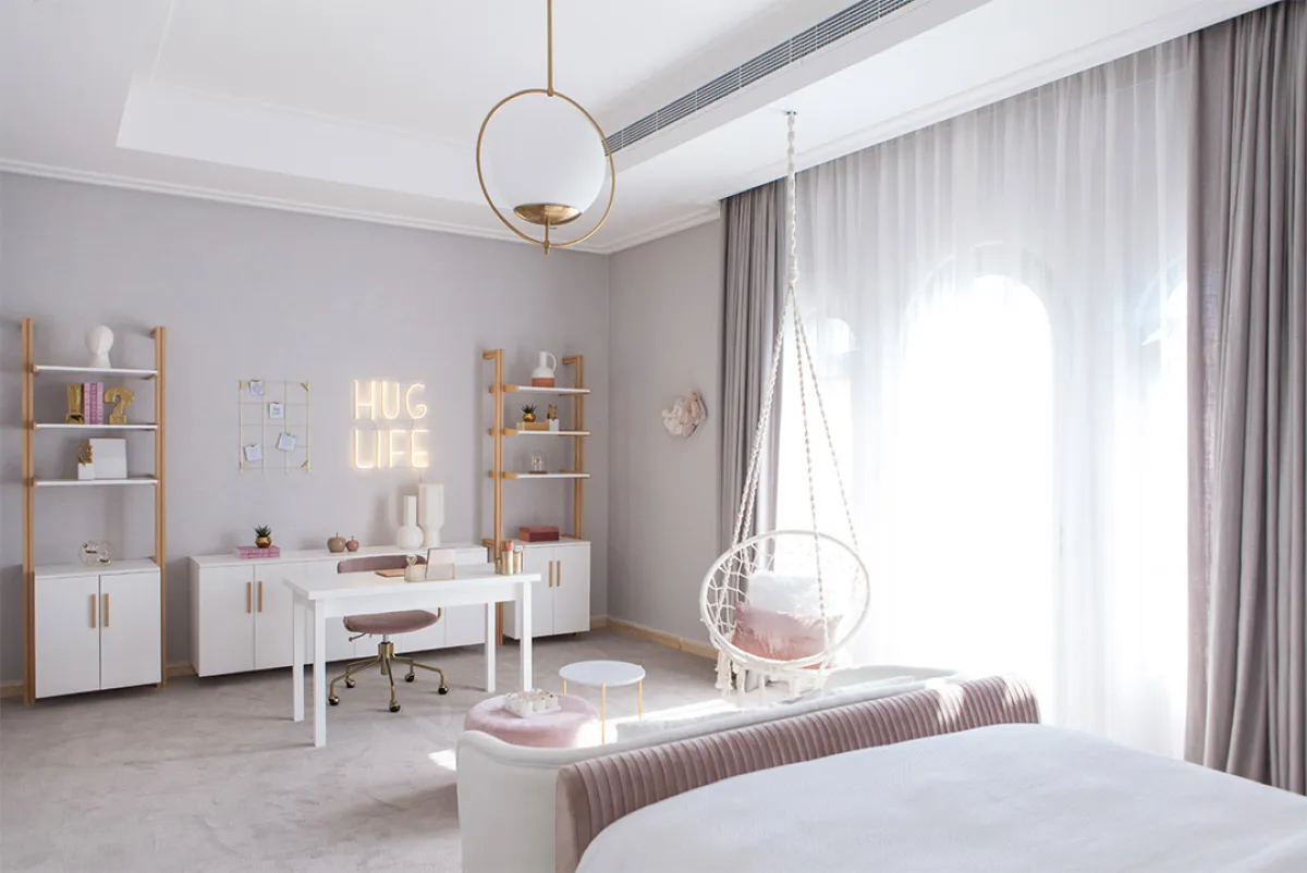 الزهري المترب في غرف نوم المراهقات