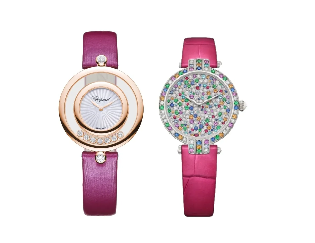 موديلات ساعات يد نسائية باللون الزهري الداكن لإطلالة أنثوية ساحرة