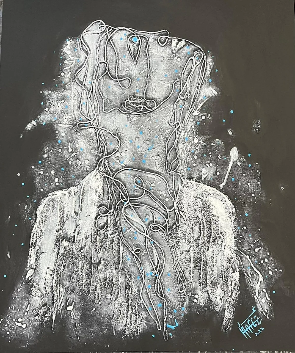 لوحة فنية للفنانة غدير حافظ