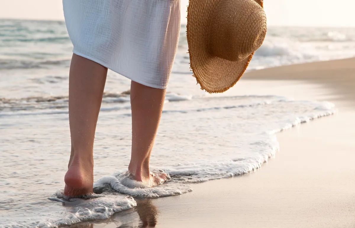 فوائد تمارين المشي على الشاطئ